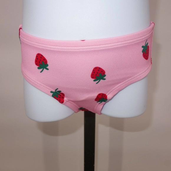NEW Hanna Andersson Pink Strawberry Ruffle Tankini Swimsuit Size 80 18-2… - Picture 4 of 9